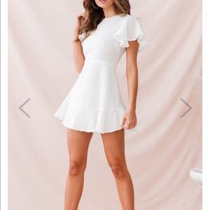 NWT Selfie Leslie Flirty White Dress, Size XS